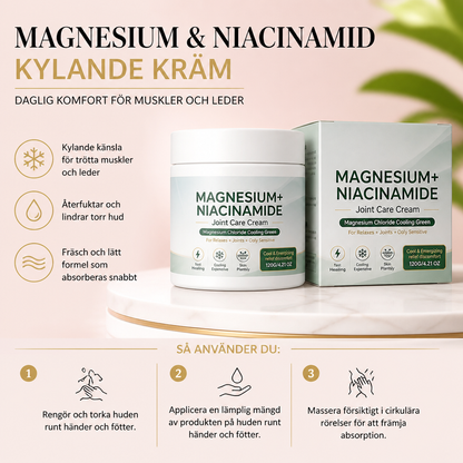 Magnesium & niacinamid kylande kräm – Daglig komfort för muskler och leder