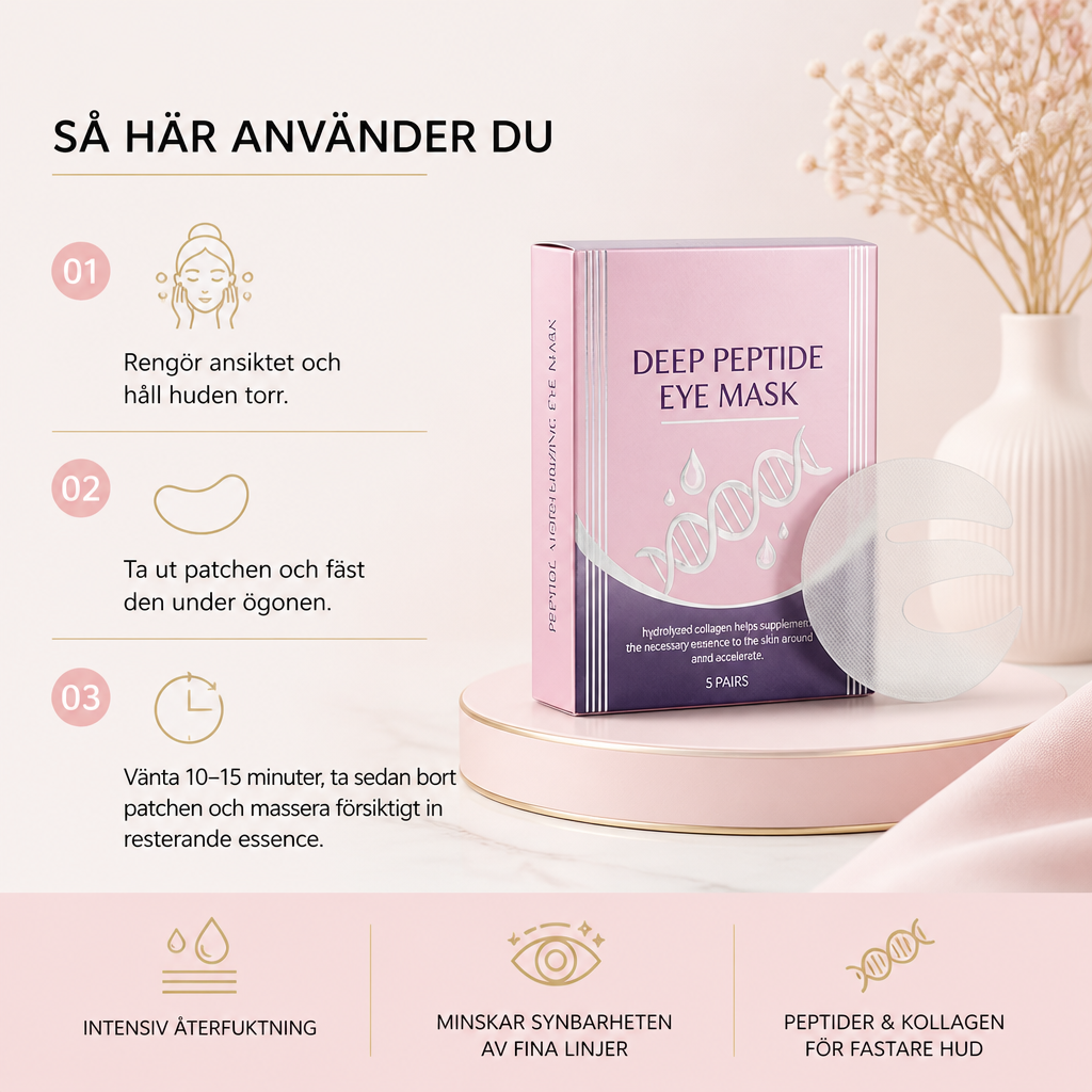 Peptid- och kollagenögonmasker – Återfuktande vård för en slät och fräsch look