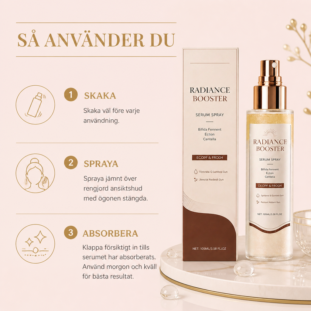 Strålande Boosterserum Spray – Återfuktar För Fräsch Hud Med Lyster
