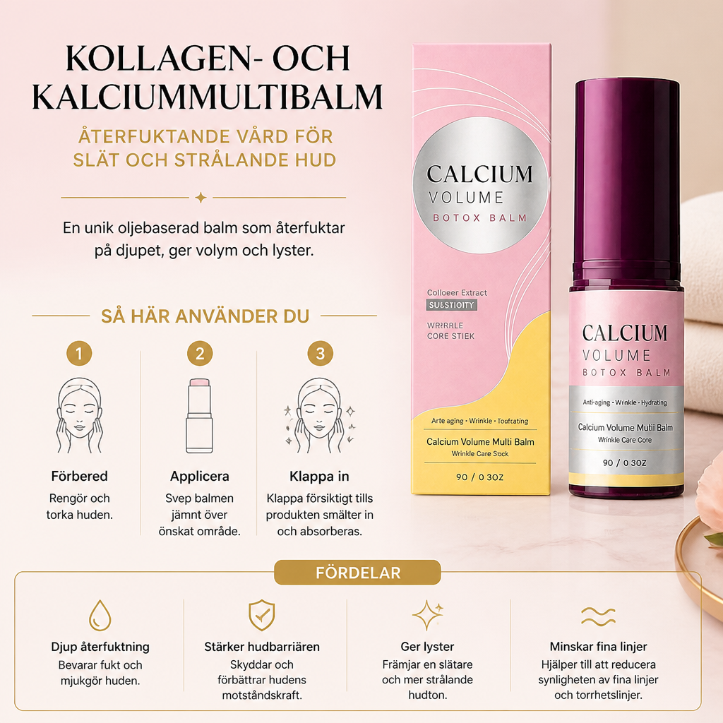 Kollagen- och kalciummultibalm – återfuktande vård för slät och strålande hud
