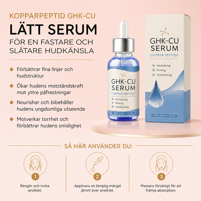 Kopparpeptid GHK-Cu – Lätt Serum För En Fastare och Slätare Hudkänsla