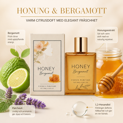 Honungs- och bergamottparfym för alla – varm citrusdoft med elegant fräschhet