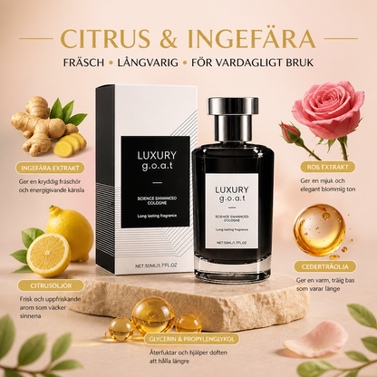 Citrus- och ingefärsdoftande cologne – fräsch långvarig doft för vardagligt bruk