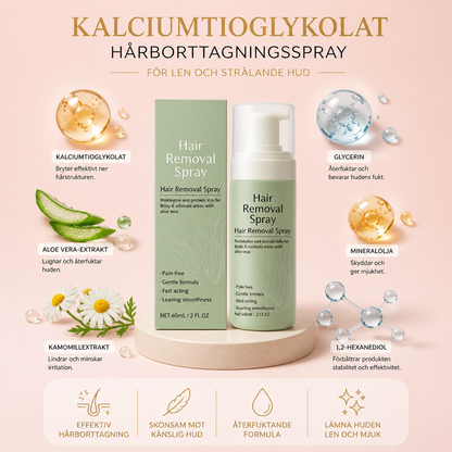 Kalciumtioglykolat hårborttagningsspray för slät hudvård