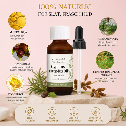 Cyperus Rotundus-olja – Naturligt baserad formula för slät hudvård