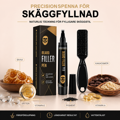 Precisionspenna för skäggfyllnad – Naturlig täckning för fylligare skäggstil