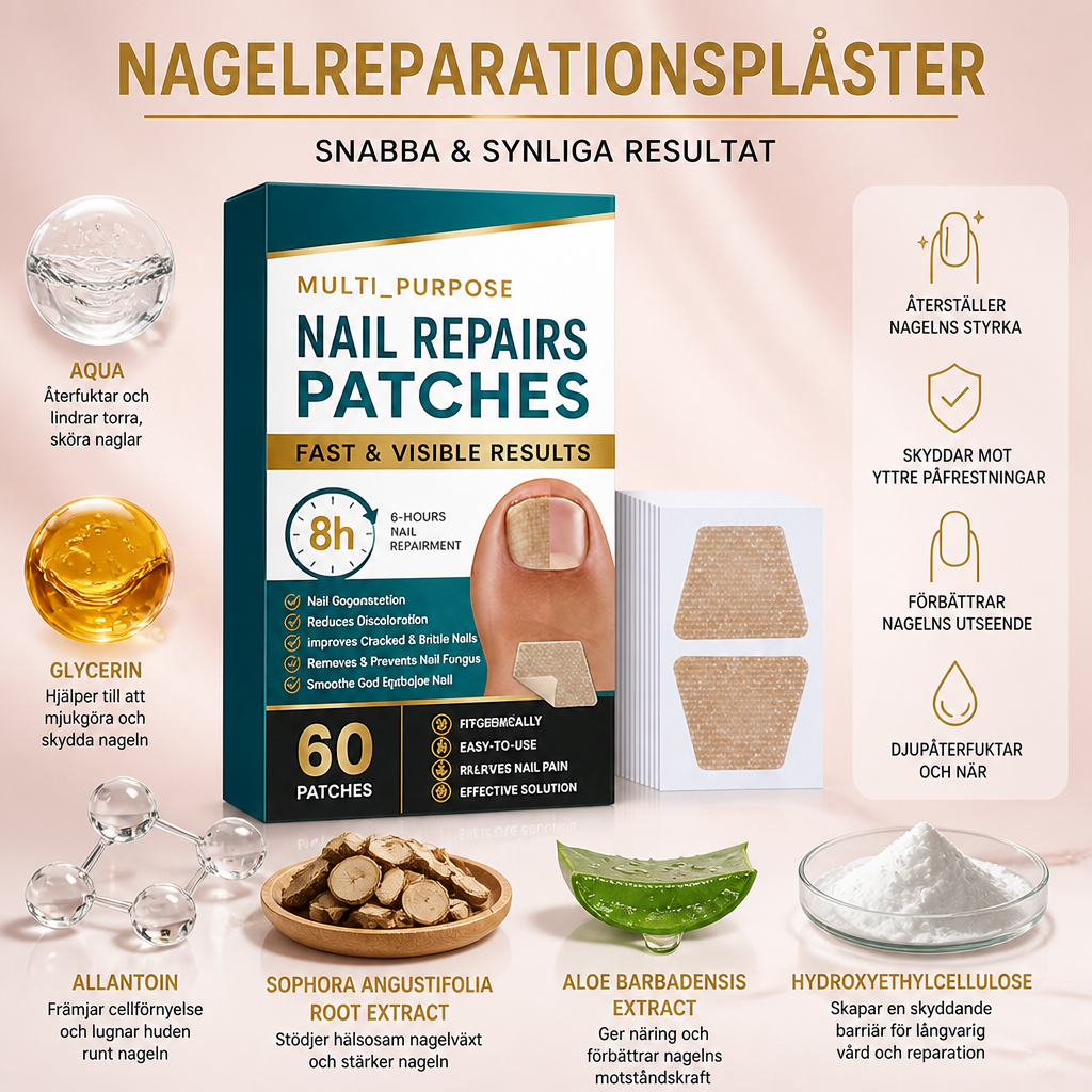 Nagelreparationsplåster – Närande vård för starkare naglar