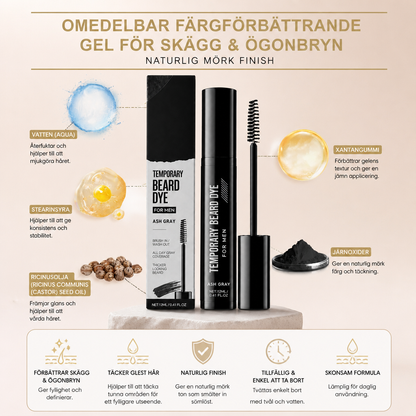 Omedelbar Färgförbättrande Gel För Skägg & Ögonbryn – Naturlig Mörk Finish