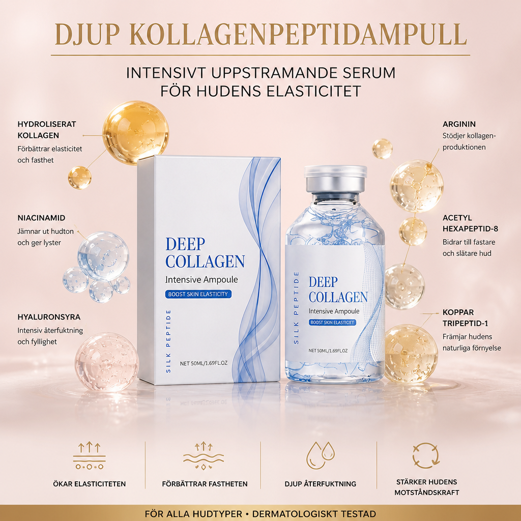 Djup Kollagenpeptidampull – Intensivt Uppstramande Serum För Hudens Elasticitet
