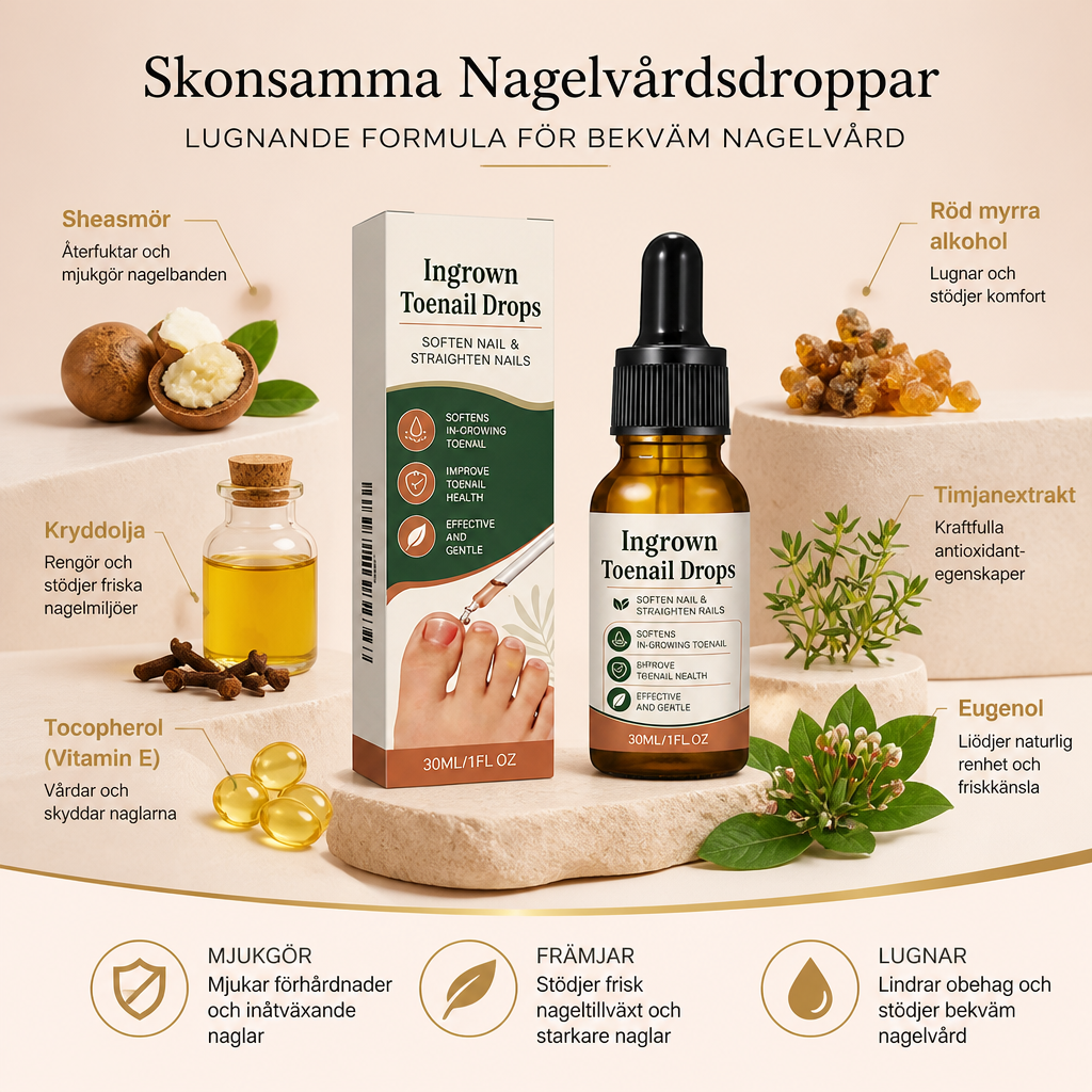 Skonsamma Nagelvårdsdroppar För Tånaglar – Lugnande Formula För Bekväm Nagelvård