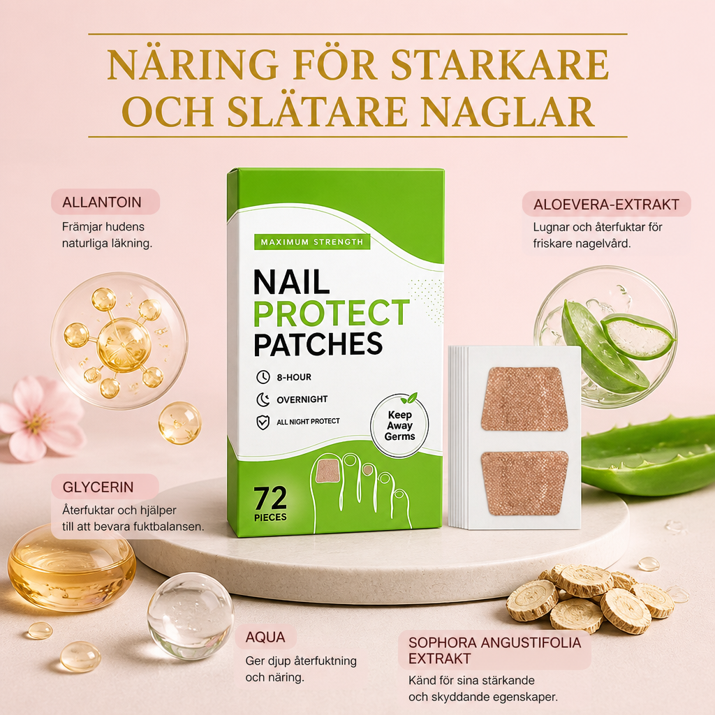 Tånagelvårdspatch – närande stöd för slätare naglar