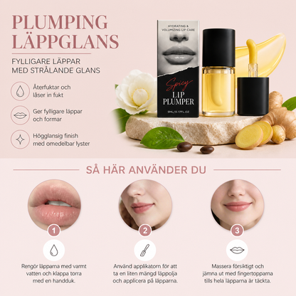Koreansk Plumping Läppglans med Stark Glans – Fylligare Läppar med Högglansig Finish