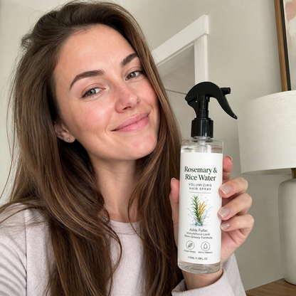 Rosmarin & Risvatten Hårspray – 100 % Naturlig Hårmist för Mjukt, Lent och Friskt Utseende Hår