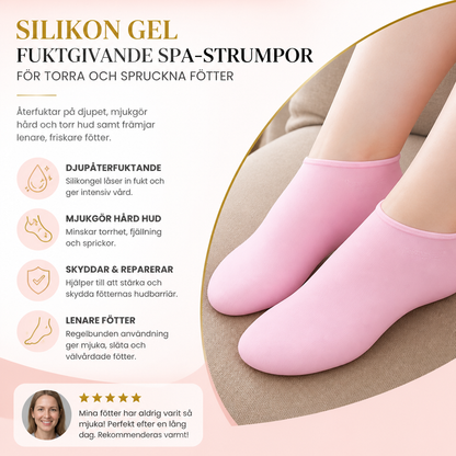 Silikon Gel Fuktgivande Spa-Strumpor För Torra Och Spruckna Fötter