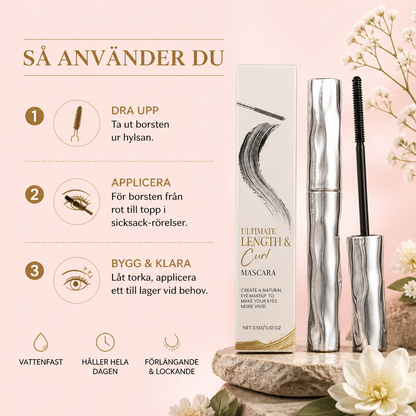 Vattenfast Lockande & Förlängande Mascara – Långvarig Kladdfri Formula