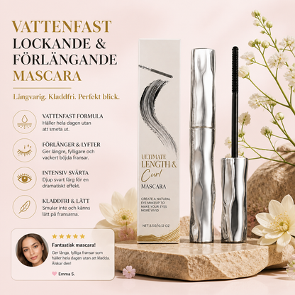 Vattenfast Lockande & Förlängande Mascara – Långvarig Kladdfri Formula