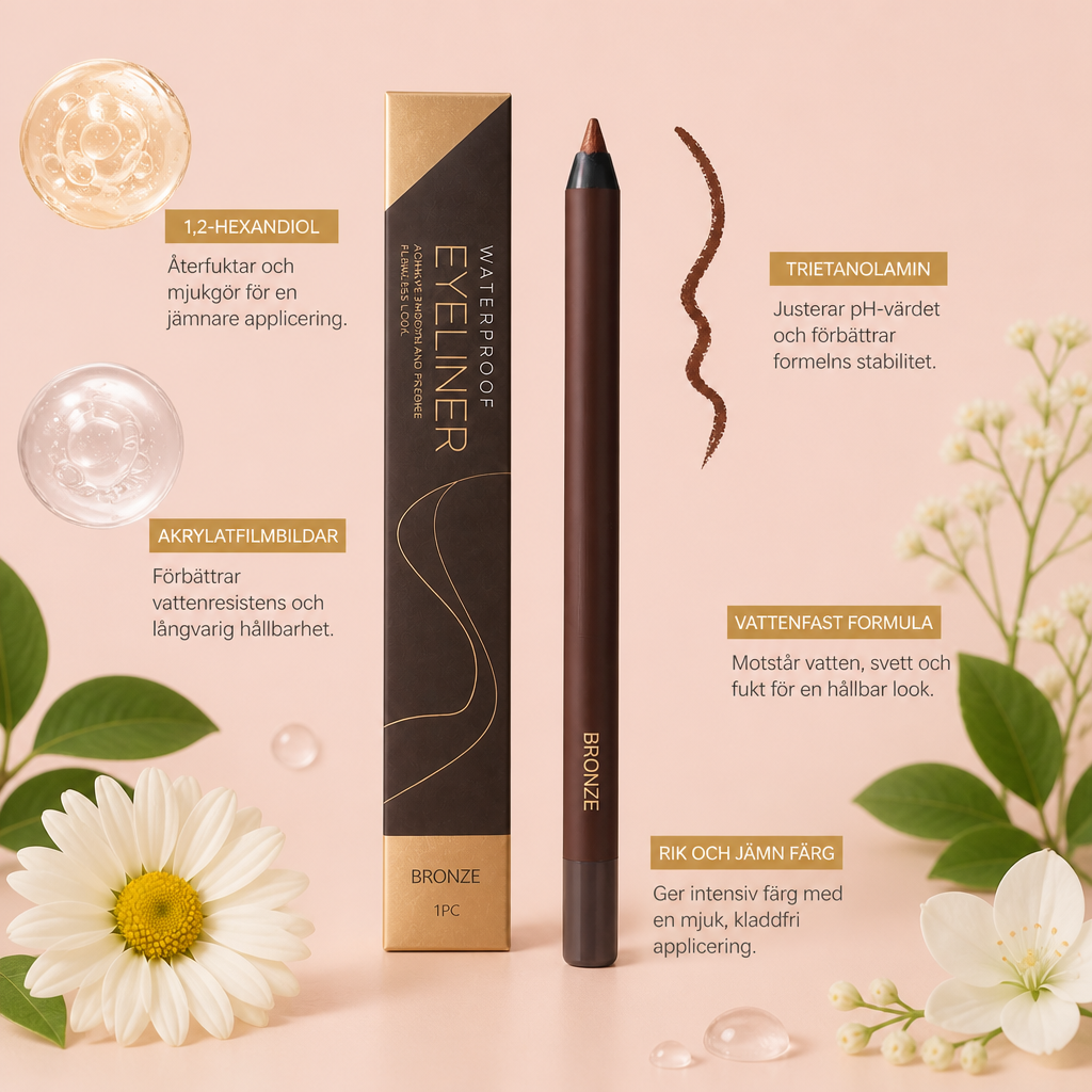Vattenfast Glittergel-Eyeliner – Långvarig Kladdfri Färg