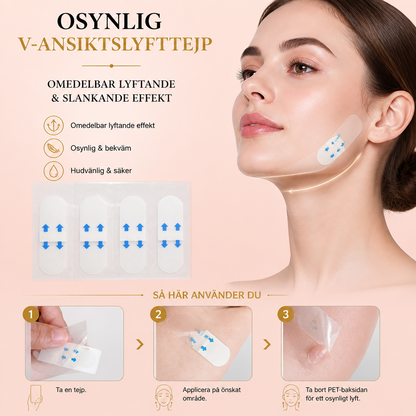 Osynlig V-Ansiktslyfttejp – Omedelbar Lyftande & Slankande Effekt