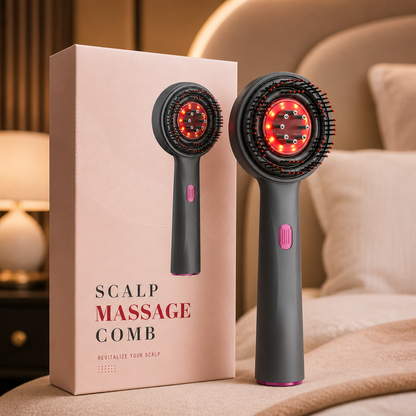 Infraröd Rödljus Shiatsu-Hårbottenmassagerare Med Oljeapplikator För Stöd Vid Hårvård