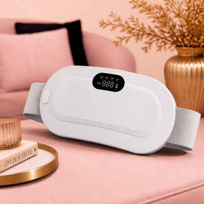 Värmedyna För Menssmärta & Magmassage Med Värme Och Vibrationer För Mensvärk