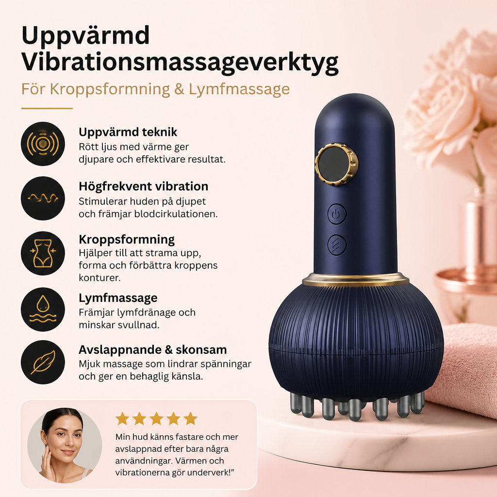 Uppvärmd Vibrationsmassageverktyg För Kroppsformning & Lymfmassage