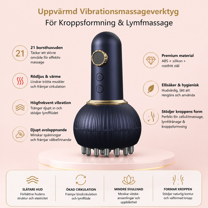 Uppvärmd Vibrationsmassageverktyg För Kroppsformning & Lymfmassage