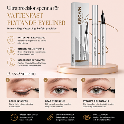 Ultraprecisionspenna för vattenfast flytande eyeliner