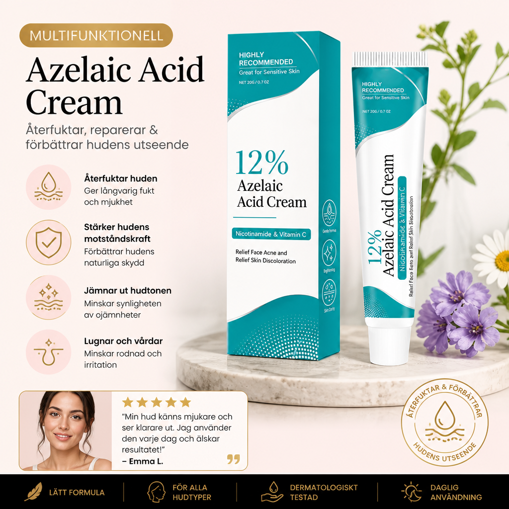 Azelaic Acid Cream – Lätt Återfuktande Formula För En Slätare Hudutseende