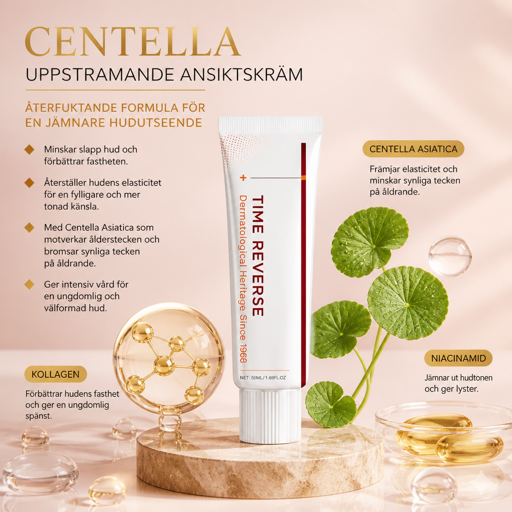 Centella Uppstramande Ansiktskräm – Återfuktande Formula För En Jämnare Hudutseende