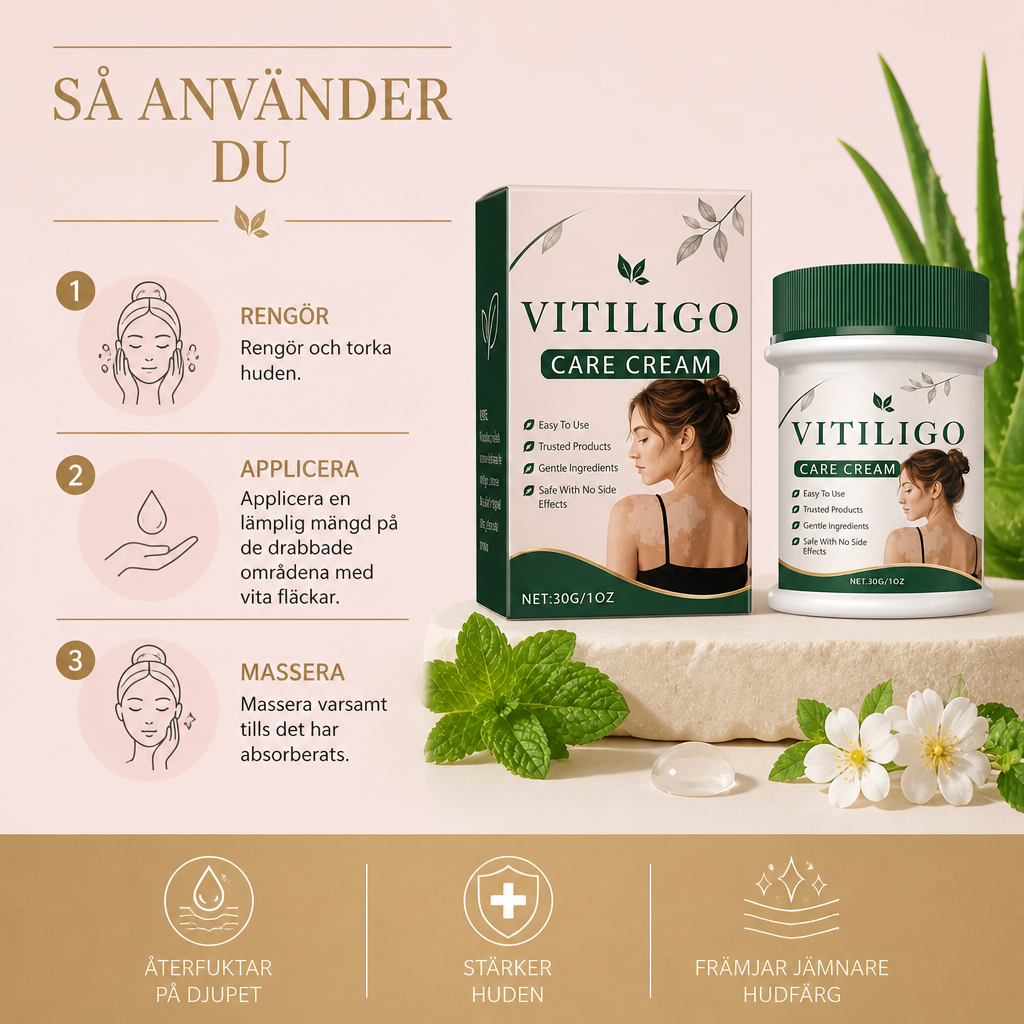 Vitiligo Vårdkräm – Närande Hudvårdsformula För Ojämnt Hudutseende