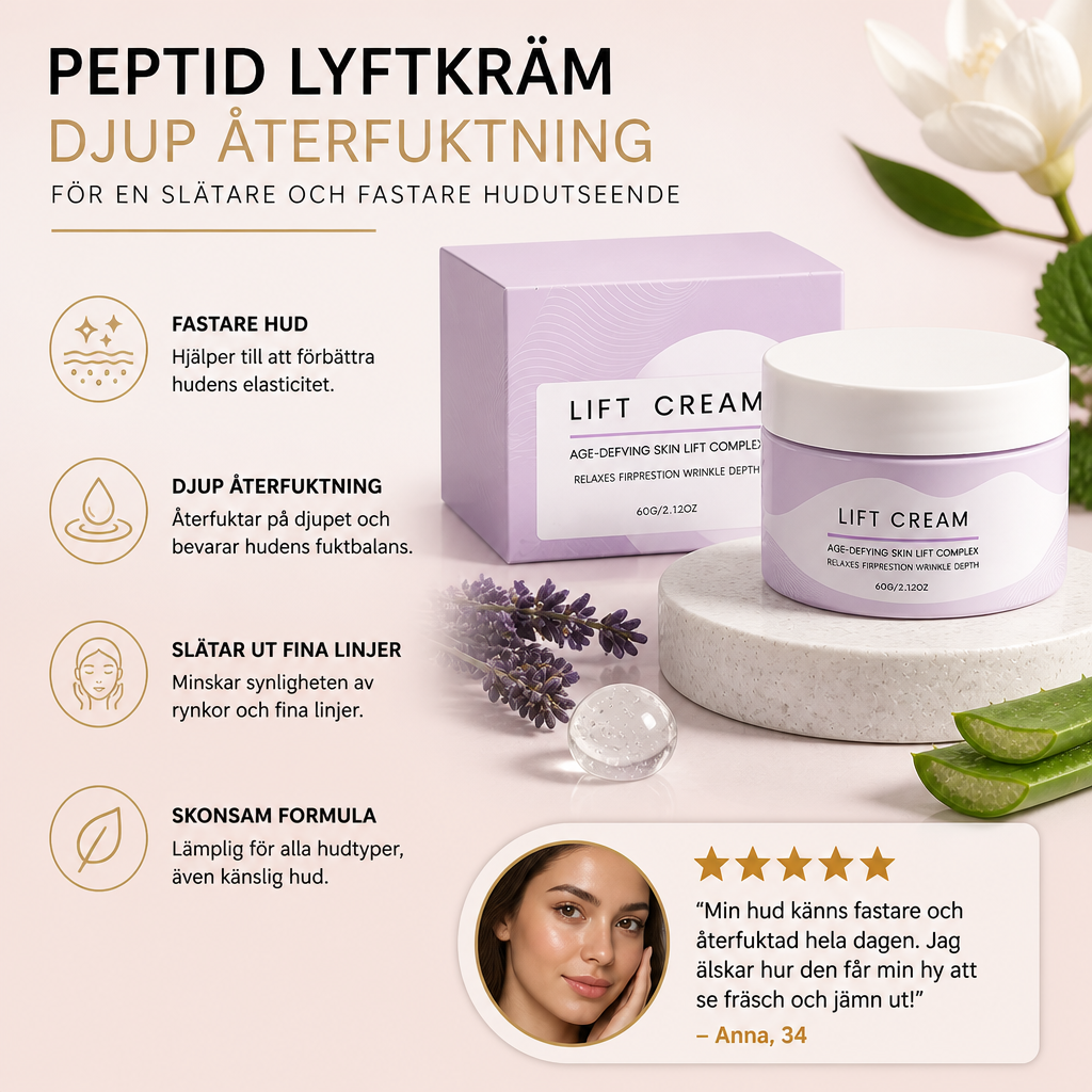 Peptid Lyftkräm – Djup Återfuktning För En Slätare Och Fastare Hudutseende