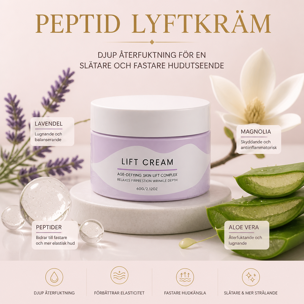 Peptid Lyftkräm – Djup Återfuktning För En Slätare Och Fastare Hudutseende