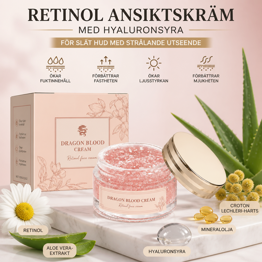 Retinol Ansiktskräm Med Hyaluronsyra För Slät Hud Med Strålande Utseende