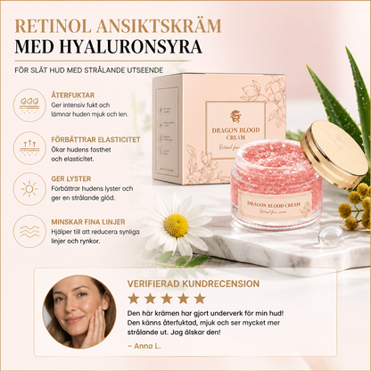 Retinol Ansiktskräm Med Hyaluronsyra För Slät Hud Med Strålande Utseende