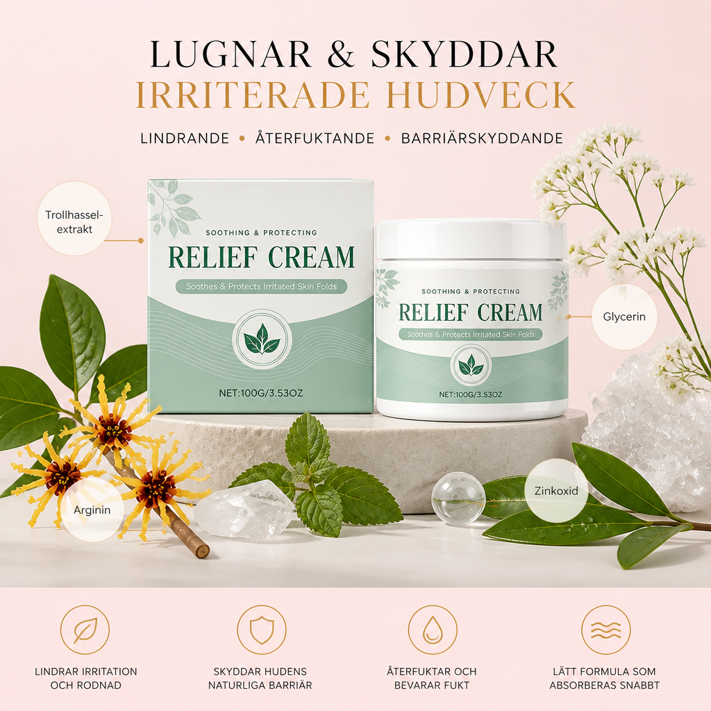 Intertrigo Lindrande Kräm – Lugnar & Skyddar Irriterade Hudveck
