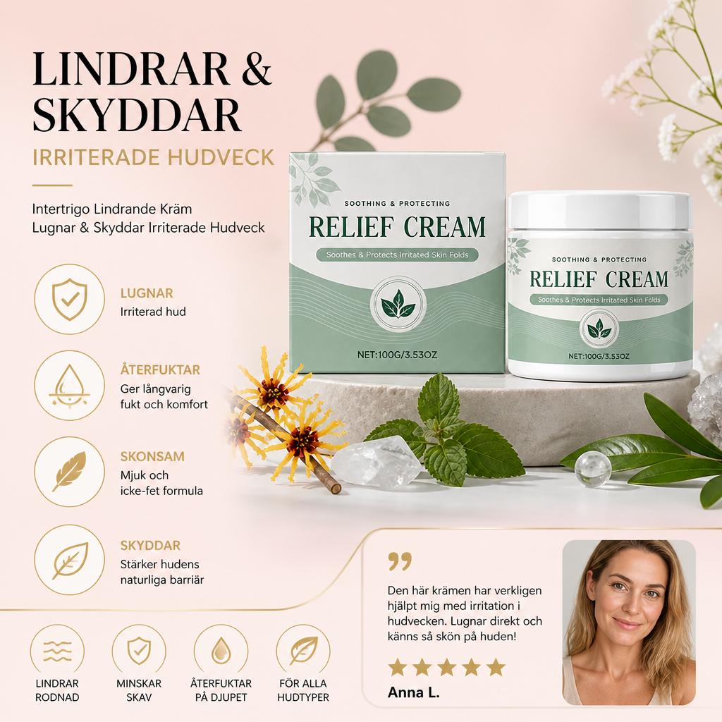 Intertrigo Lindrande Kräm – Lugnar & Skyddar Irriterade Hudveck