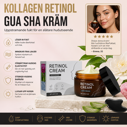 Kollagen Retinol Gua Sha Kräm – Uppstramande Fukt För En Slätare Hudutseende
