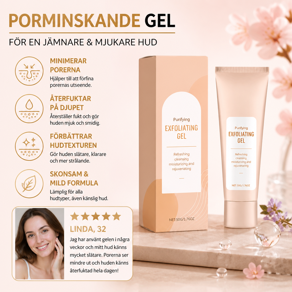 Porminskande Gel – Återfuktande Formula För En Jämnare Hudutseende