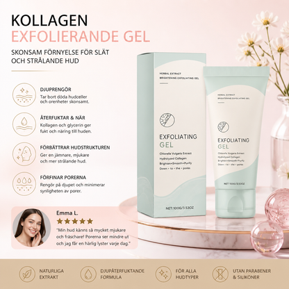 Kollagen Exfolierande Gel – Skonsam Förnyelse För Slät Och Strålande Hud