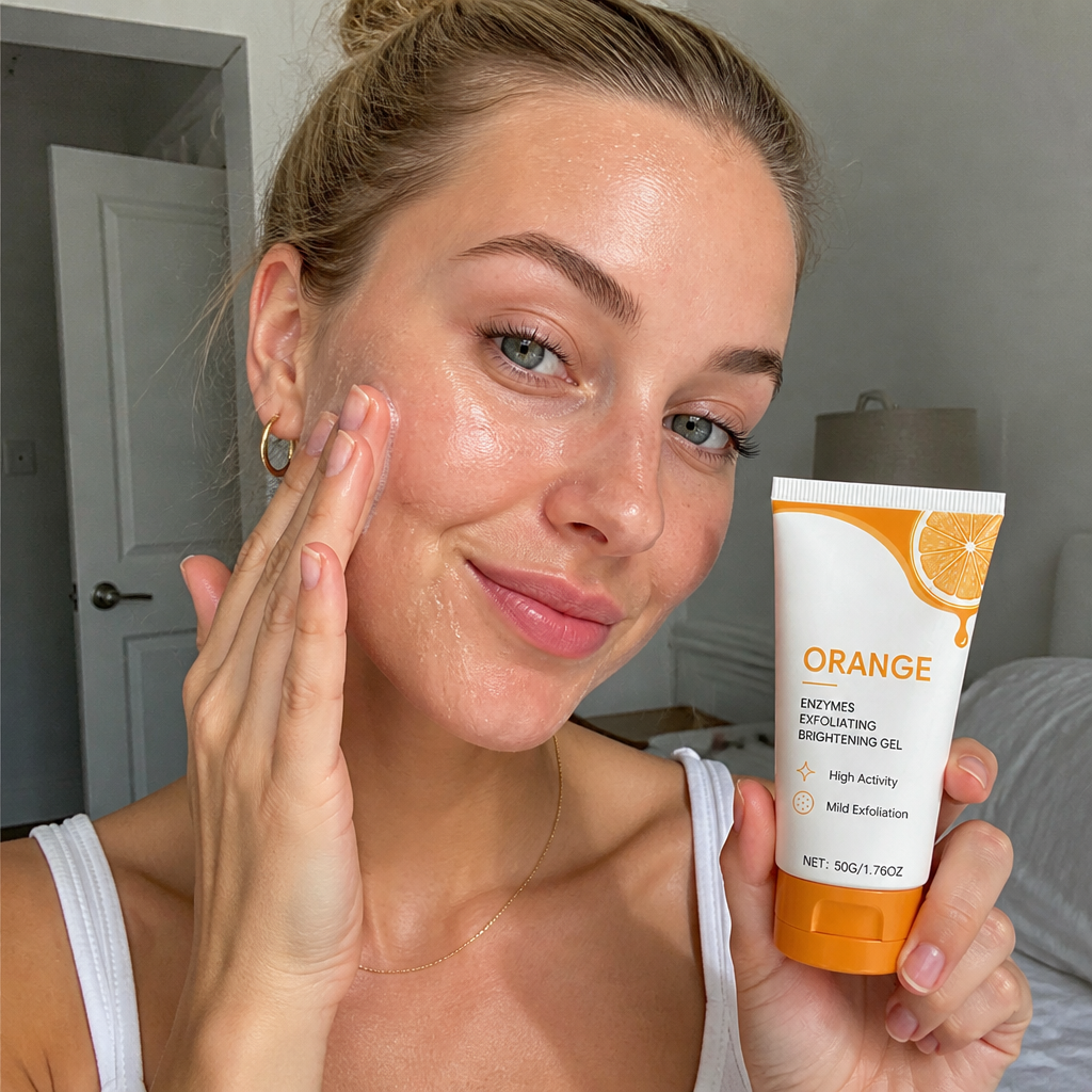 Apelsin Enzym Exfolierande Gel – Skonsam Lyster För Slät Och Fräsch Hud