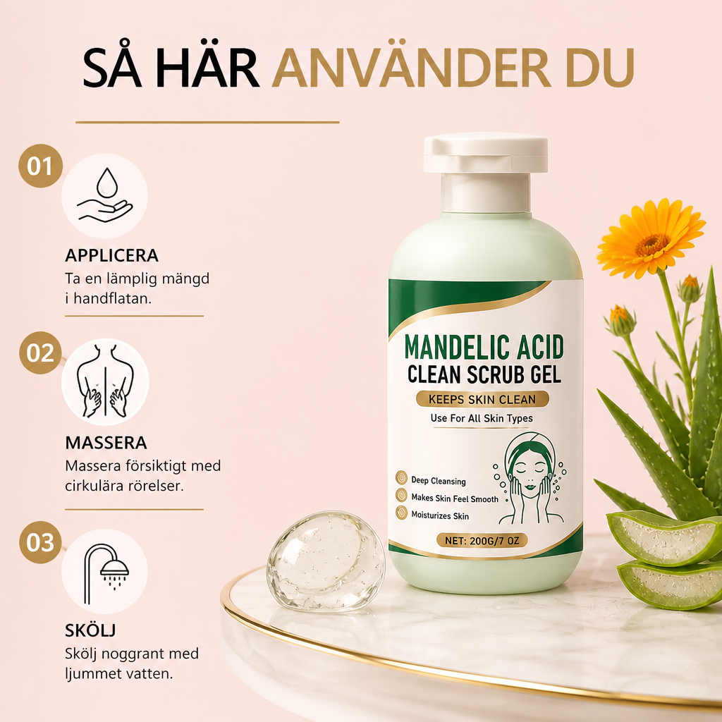 Mandelic Acid Skrubbgel – Skonsam Exfoliering För Mjuk Och Slät Hud