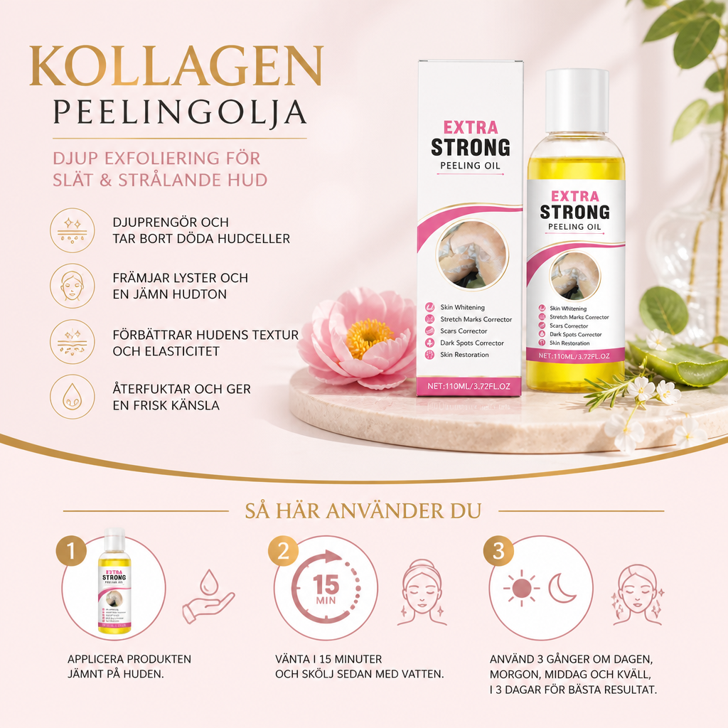 Kollagen Peelingolja – Djup Exfolierande Formula För Slät Och Strålande Hud