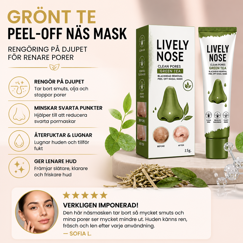 Grönt Te Peel-Off Näs Mask – Rengörande Vård För Renare Hudporer