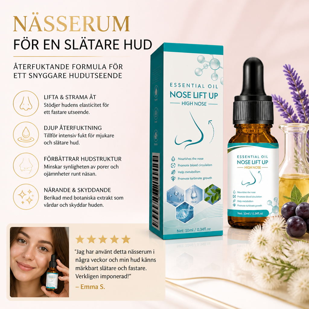 Botaniskt Nässerum – Återfuktande Formula För En Slätare Hudutseende Runt Näsan