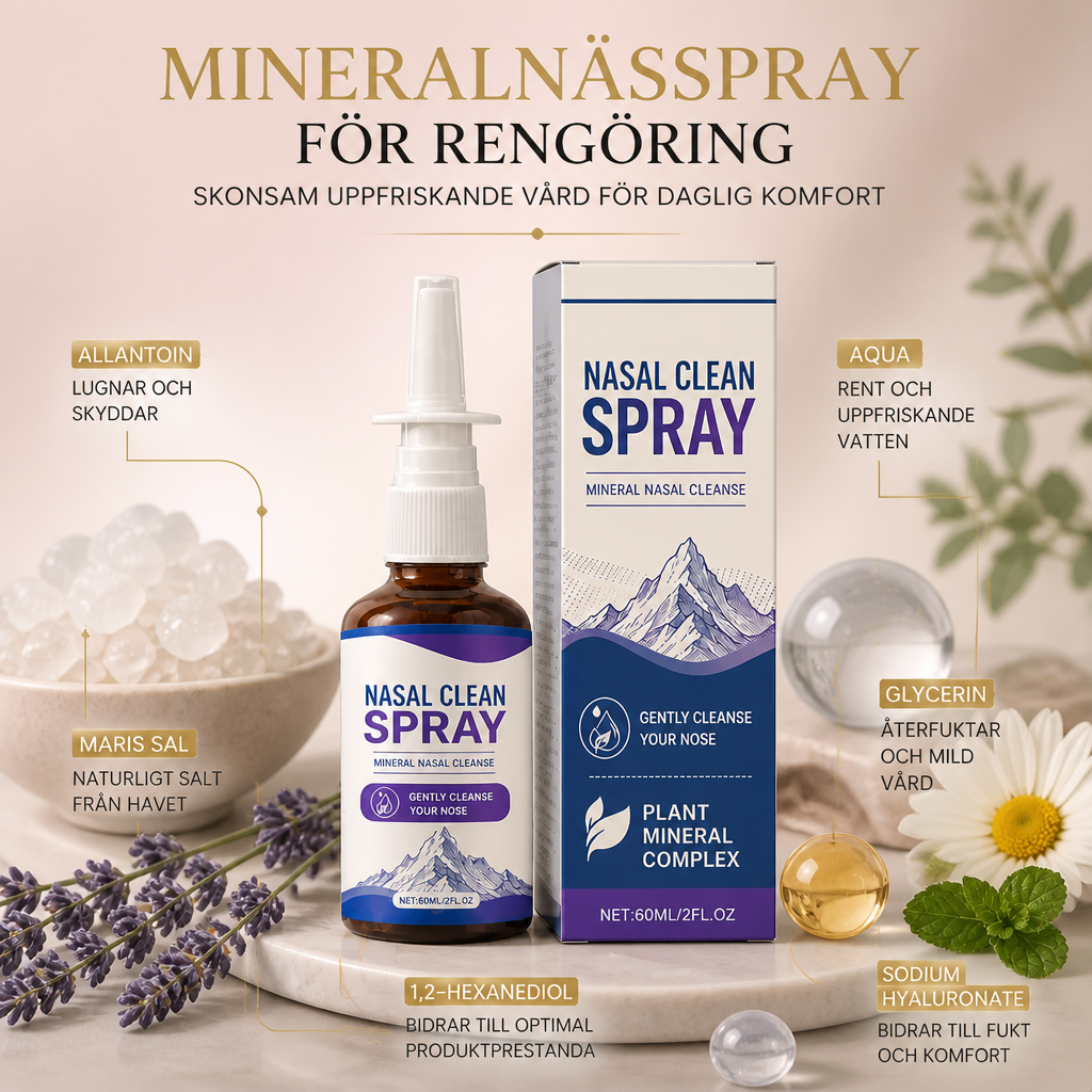 Mineralnässpray För Rengöring – Skonsam Uppfriskande Vård För Daglig Komfort