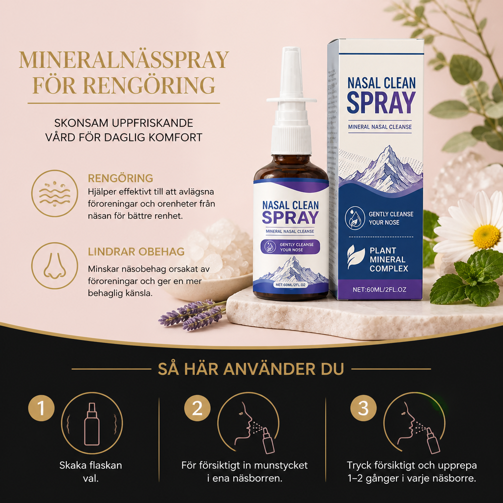 Mineralnässpray För Rengöring – Skonsam Uppfriskande Vård För Daglig Komfort