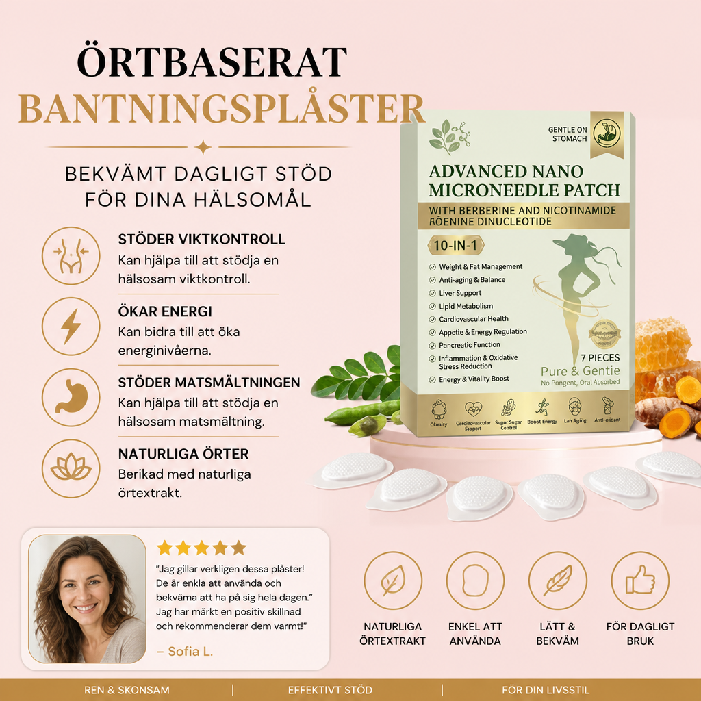 Örtbaserat Bantningsplåster – Bekvämt Dagligt Stöd För Dina Hälsomål