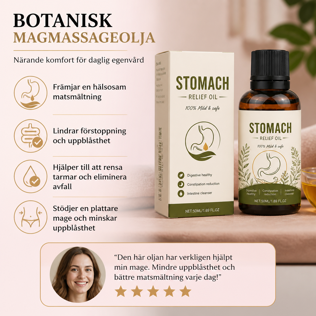 Botanisk Magmassageolja – Närande Komfort För Daglig Egenvård