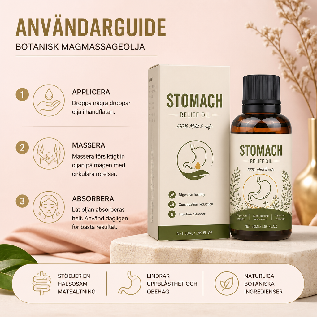 Botanisk Magmassageolja – Närande Komfort För Daglig Egenvård