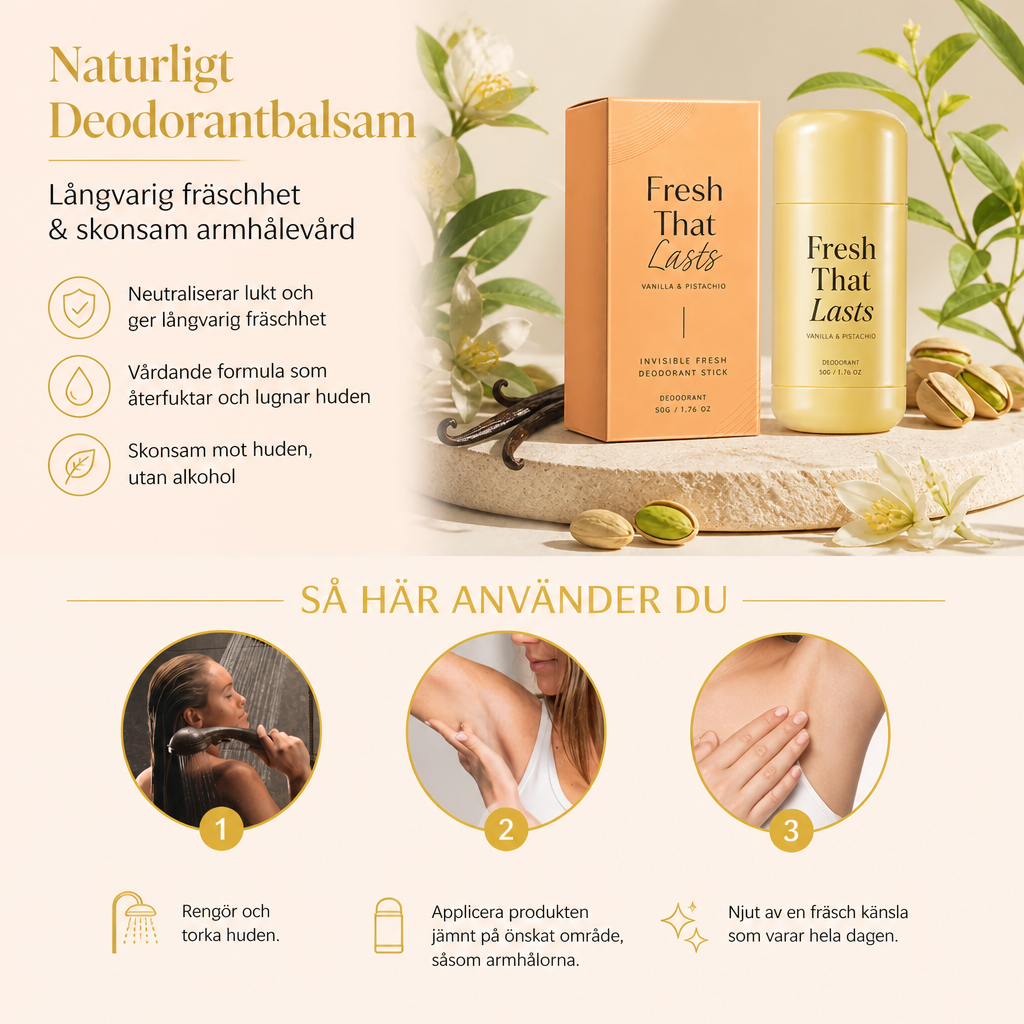 Naturligt Deodorantbalsam – Långvarig Fräschhet & Skonsam Armhålevård